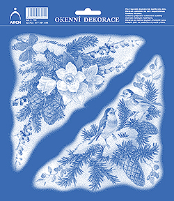 Rohové ornamenty květy a ptáčci - levé