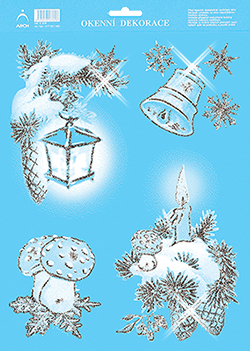 Svíčka s lucernou - se stříbrnými glitry