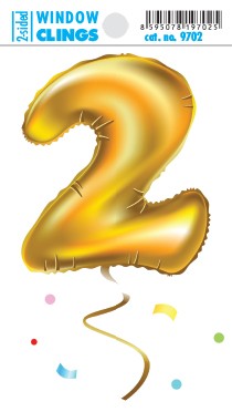 Adhezní nálepky - balónek dvojka