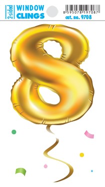Adhezní nálepky - balónek osmička