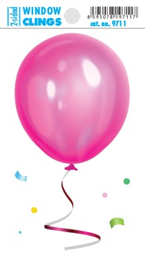 Adhezní nálepky - balónek růžový