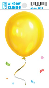 Adhezní nálepky - balónek žlutý