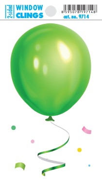 Adhezní nálepky - balónek zelený