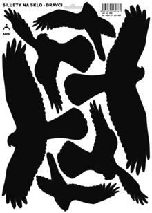 Siluety dravců - 6 kusů na archu