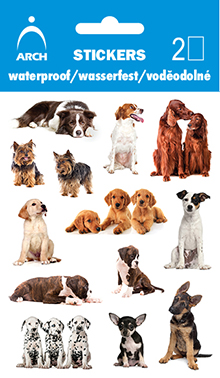 Voděodolné samolepky - psi 02