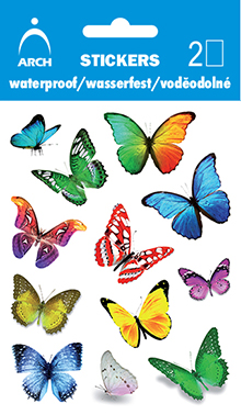 Voděodolné samolepky - motýli 02