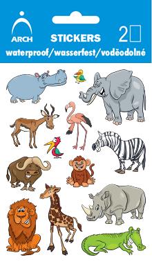 Voděodolné samolepky - safari