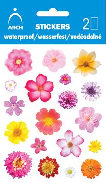Voděodolné samolepky - květy 02
