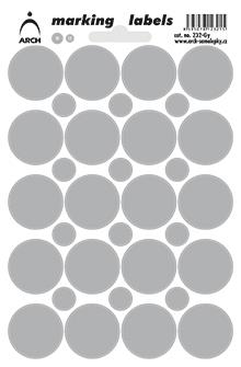 Samolepicí kolečka 25 mm - šedá