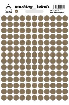 Samolepicí kolečka 8 mm - hnědá