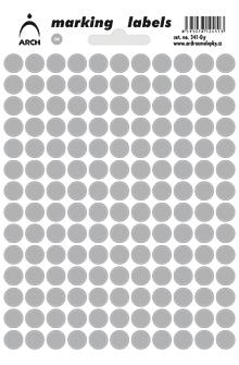 Samolepicí kolečka 8 mm - šedá