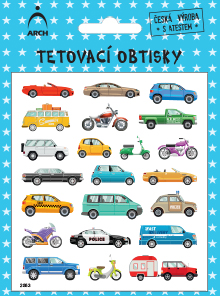 Dětské tetovací obtisky - dopravní prostředky 01
