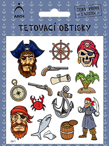 Dětské tetovací obtisky - piráti 01