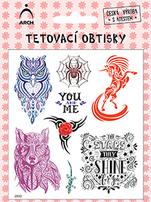 Dětské tetovací obtisky - dívčí ornamenty 02