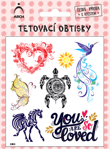 Dětské tetovací obtisky - dívčí ornamenty 03